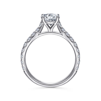Luciole - 14K White Gold Round Diamond Engagement Ring