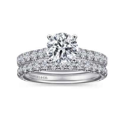 Luciole - 14K White Gold Round Diamond Engagement Ring