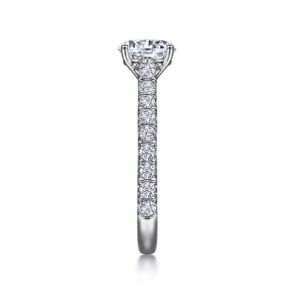 Luciole - 14K White Gold Round Diamond Engagement Ring