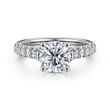Luciole - 14K White Gold Round Diamond Engagement Ring