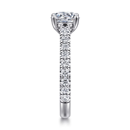 Luciole - 14K White Gold Round Diamond Engagement Ring