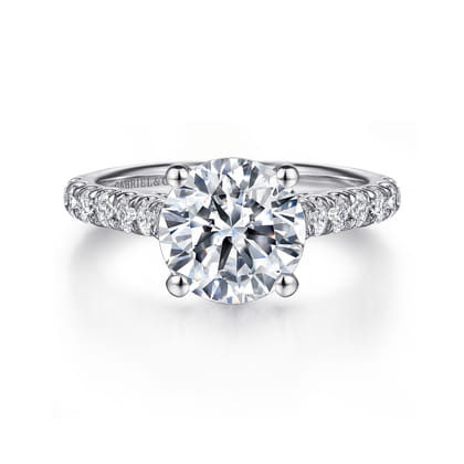 Luciole - 14K White Gold Round Diamond Engagement Ring