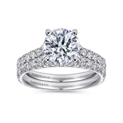 Luciole - 14K White Gold Round Diamond Engagement Ring