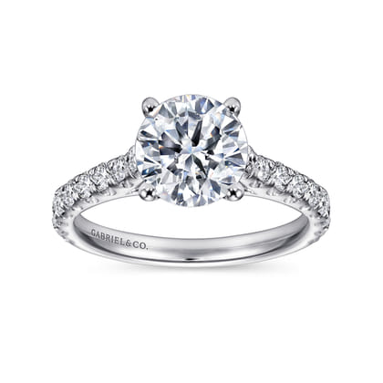 Luciole - 14K White Gold Round Diamond Engagement Ring