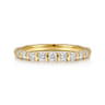 Straight Wedding Ring in 14k Yellow Gold with Round Natural Diamond at Gabriel & Co.