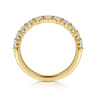Straight Wedding Ring in 14k Yellow Gold with Round Natural Diamond at Gabriel & Co.