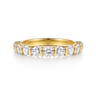Straight Wedding Ring in 14k Yellow Gold with Round Natural Diamond at Gabriel & Co.