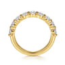 Straight Wedding Ring in 14k Yellow Gold with Round Natural Diamond at Gabriel & Co.