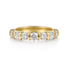Straight Wedding Ring in 14k Yellow Gold with Round Natural Diamond at Gabriel & Co.