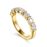 Straight Wedding Ring in 14k Yellow Gold with Round Natural Diamond at Gabriel & Co.