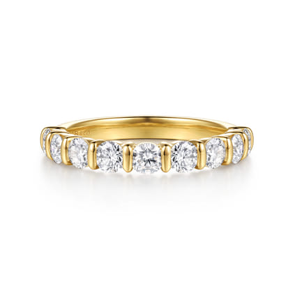 Lumière - 14K Yellow Gold Channel Setting Diamond Anniversary Band