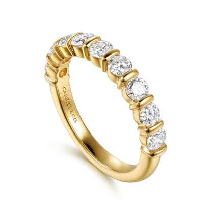 Lumière - 14K Yellow Gold Channel Setting Diamond Anniversary Band