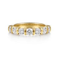 Lumière - 14K Yellow Gold Channel Setting Diamond Anniversary Band