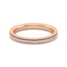 Straight Wedding Ring in 14k Rose Gold with Round Natural Diamond at Gabriel & Co.