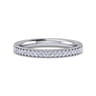 Straight Wedding Ring in 14k White Gold with Round Natural Diamond at Gabriel & Co.