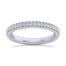 Straight Wedding Ring in 14k White Gold with Round Natural Diamond at Gabriel & Co.