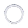 Straight Wedding Ring in 14k White Gold with Round Natural Diamond at Gabriel & Co.