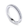 Straight Wedding Ring in 14k White Gold with Round Natural Diamond at Gabriel & Co.
