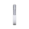 Straight Wedding Ring in 14k White Gold with Round Natural Diamond at Gabriel & Co.