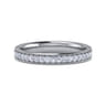 Straight Wedding Ring in 14k White Gold with Round Natural Diamond at Gabriel & Co.