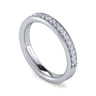 Straight Wedding Ring in 14k White Gold with Round Natural Diamond at Gabriel & Co.