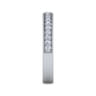 Straight Wedding Ring in 14k White Gold with Round Natural Diamond at Gabriel & Co.