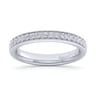Straight Wedding Ring in 14k White Gold with Round Natural Diamond at Gabriel & Co.