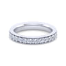 Straight Wedding Ring in 14k White Gold with Round Natural Diamond at Gabriel & Co.