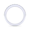 Straight Wedding Ring in 14k White Gold with Round Natural Diamond at Gabriel & Co.