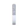 Straight Wedding Ring in 14k White Gold with Round Natural Diamond at Gabriel & Co.