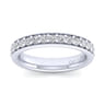 Straight Wedding Ring in 14k White Gold with Round Natural Diamond at Gabriel & Co.