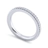 Straight Wedding Ring in 14k White Gold with Round  at Gabriel & Co.