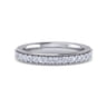 Straight Wedding Ring in 14k White Gold with Round Natural Diamond at Gabriel & Co.