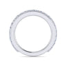 Straight Wedding Ring in 14k White Gold with Round Natural Diamond at Gabriel & Co.