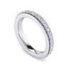Straight Wedding Ring in 14k White Gold with Round Natural Diamond at Gabriel & Co.