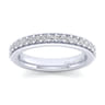 Straight Wedding Ring in 14k White Gold with Round Natural Diamond at Gabriel & Co.