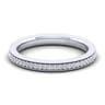 Straight Wedding Ring in 14k White Gold with Round Natural Diamond at Gabriel & Co.