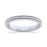 Straight Wedding Ring in 14k White Gold with Round Natural Diamond at Gabriel & Co.
