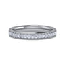 Straight Wedding Ring in 14k White Gold with Round Natural Diamond at Gabriel & Co.