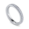 Straight Wedding Ring in 14k White Gold with Round Natural Diamond at Gabriel & Co.