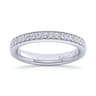 Straight Wedding Ring in 14k White Gold with Round Natural Diamond at Gabriel & Co.