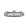 Straight Wedding Ring in 14k White Gold with Round Natural Diamond at Gabriel & Co.