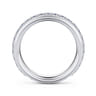 Straight Wedding Ring in 14k White Gold with Round Natural Diamond at Gabriel & Co.