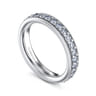Straight Wedding Ring in 14k White Gold with Round Natural Diamond at Gabriel & Co.
