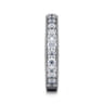 Straight Wedding Ring in 14k White Gold with Round Natural Diamond at Gabriel & Co.
