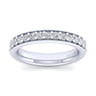 Straight Wedding Ring in 14k White Gold with Round Natural Diamond at Gabriel & Co.