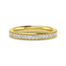 Straight Wedding Ring in 14k Yellow Gold with Round Natural Diamond at Gabriel & Co.