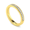 Straight Wedding Ring in 14k Yellow Gold with Round Natural Diamond at Gabriel & Co.
