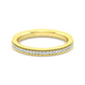 Straight Wedding Ring in 14k Yellow Gold with Round Natural Diamond at Gabriel & Co.