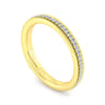 Straight Wedding Ring in 14k Yellow Gold with Round Natural Diamond at Gabriel & Co.